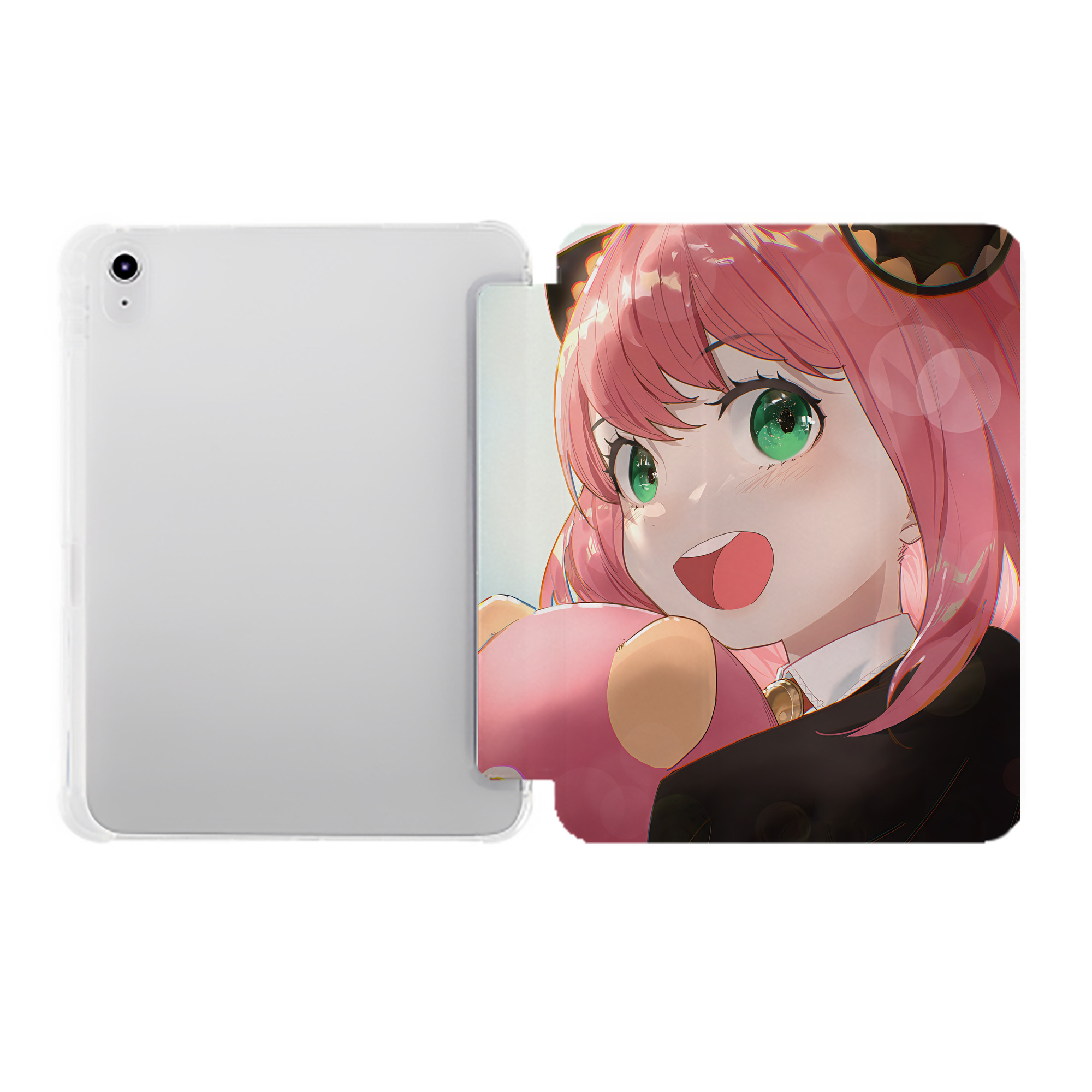 （画像用） SPY×FAMILY间谍家家酒 IPad ケース ペン収納付き 三つ折りスタンド PUレザー×シリコン 対応機種9.5/10.5/10.9インチ